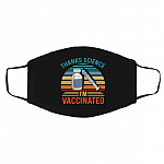 Thanks Science I'm Vaccinated, White, Cloth Face Cover – Medium/Large