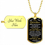 To My Grandson Someday When the Pages of My Life End I Know That You Will Be the Most Beautiful Dog Tag Pendant Necklace