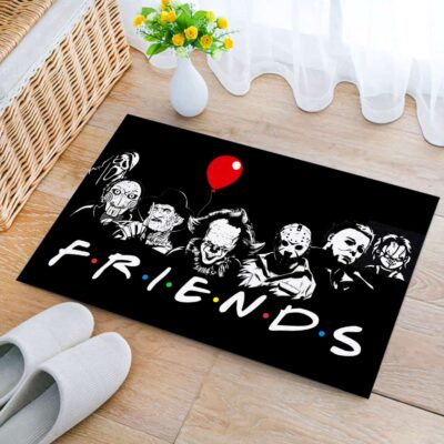 Alternative view of Welcome Friends Horror Characters Indoor Outdoor Decorative Doormat