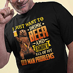 Bear Drinking Beer Shirt mk1