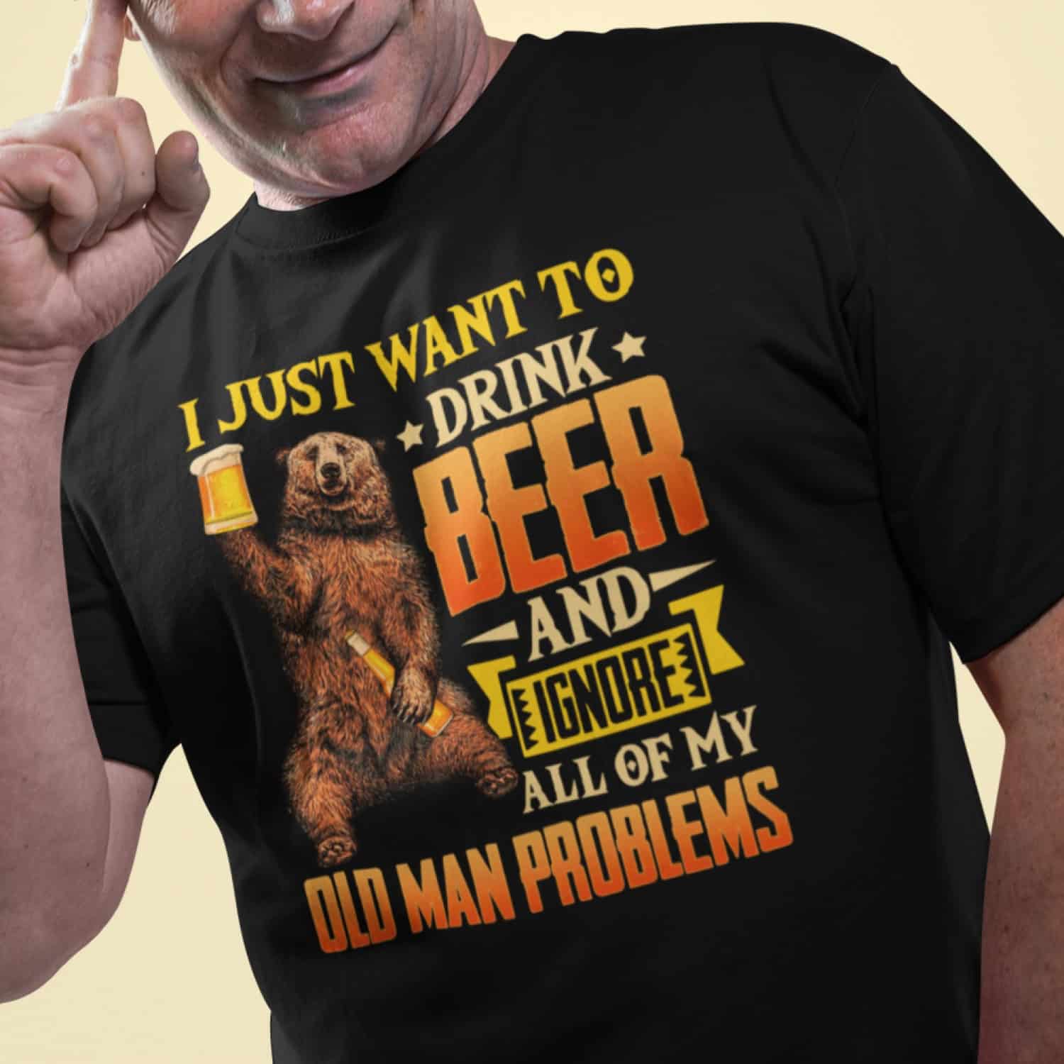 Bear Drinking Beer Shirt mk1