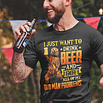 Bear Drinking Beer Shirt mk2