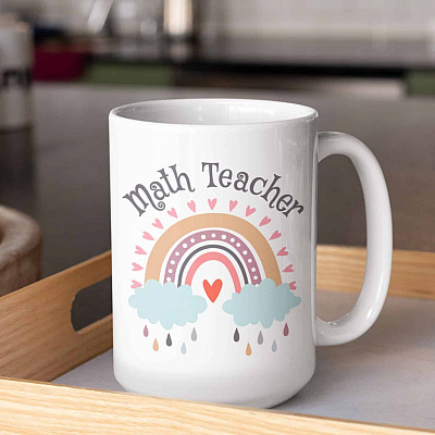 Cute Math Teacher Ceramic Coffee Mug - Water Bottle - Beer Stein