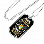 Never Underestimate An Old Man Who Is Also A Vietnam Veteran Dog Tag Pendant Necklace