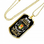 Never Underestimate An Old Man Who Is Also A Vietnam Veteran Dog Tag Pendant Necklace