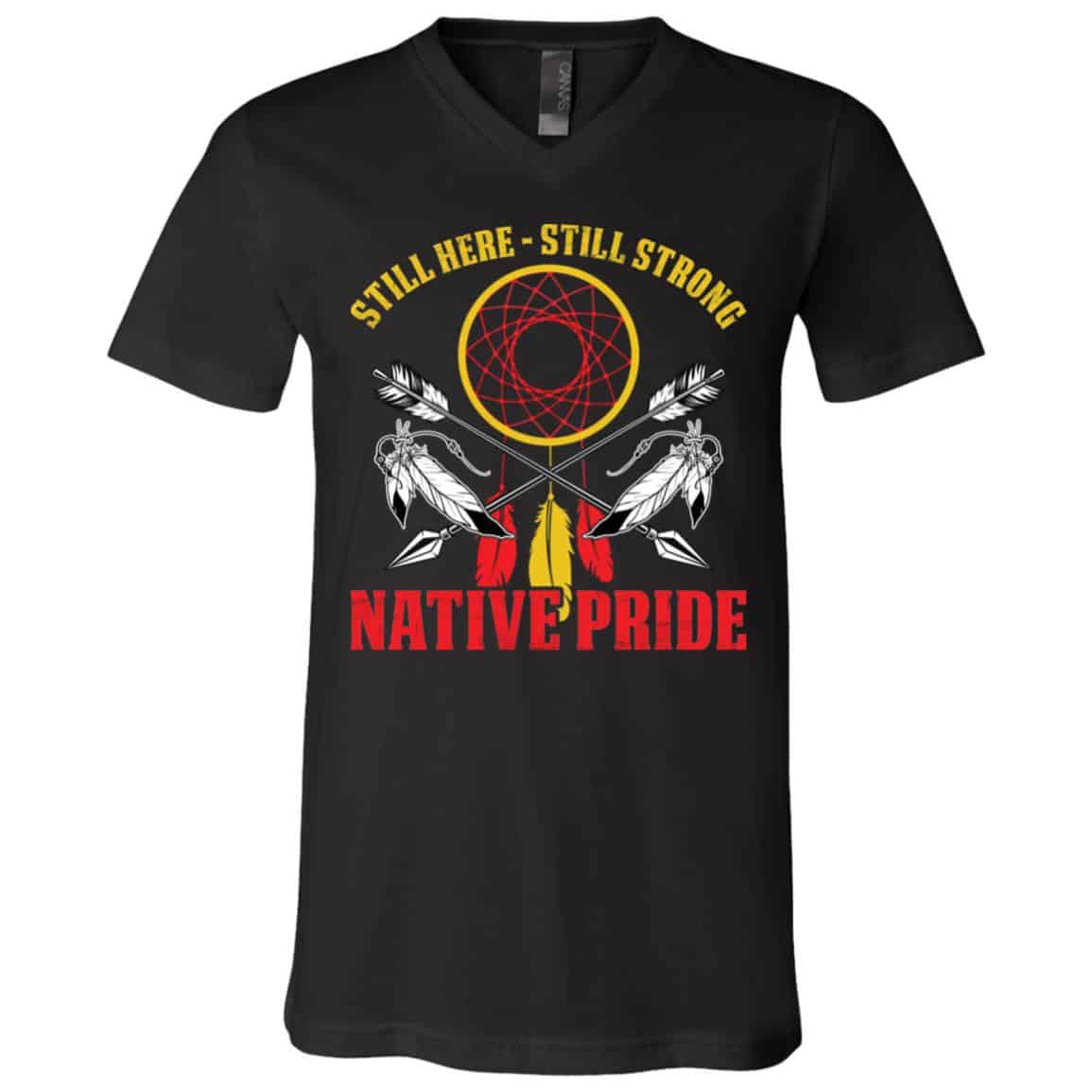 native, Black, V-Neck T-Shirt native, Black, V-Neck T-Shirt