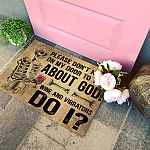 Please Dont Knock On My Door Doormat mockup 4