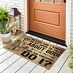 Please Dont Knock On My Door Doormat mockup 8