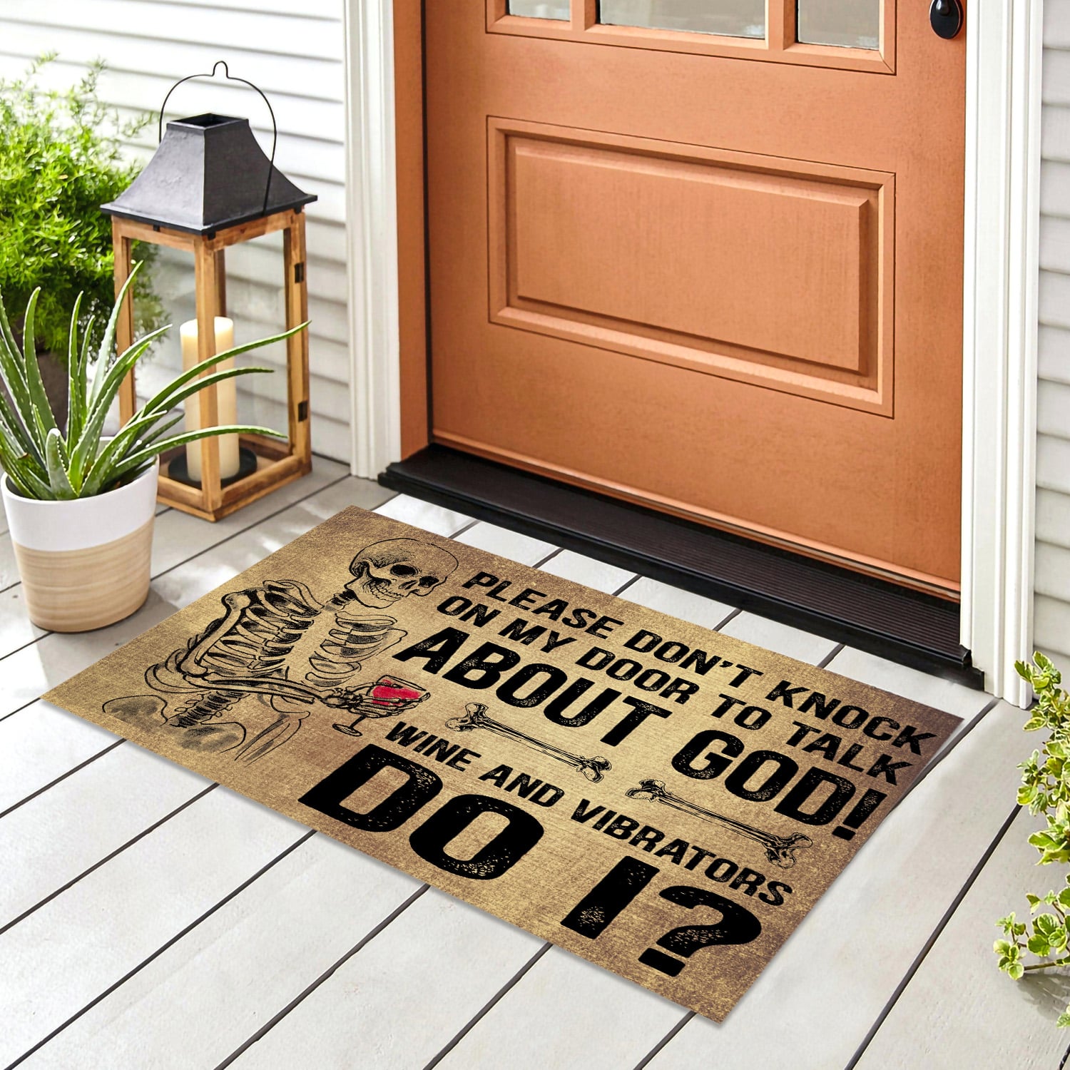 Please Dont Knock On My Door Doormat mockup 8