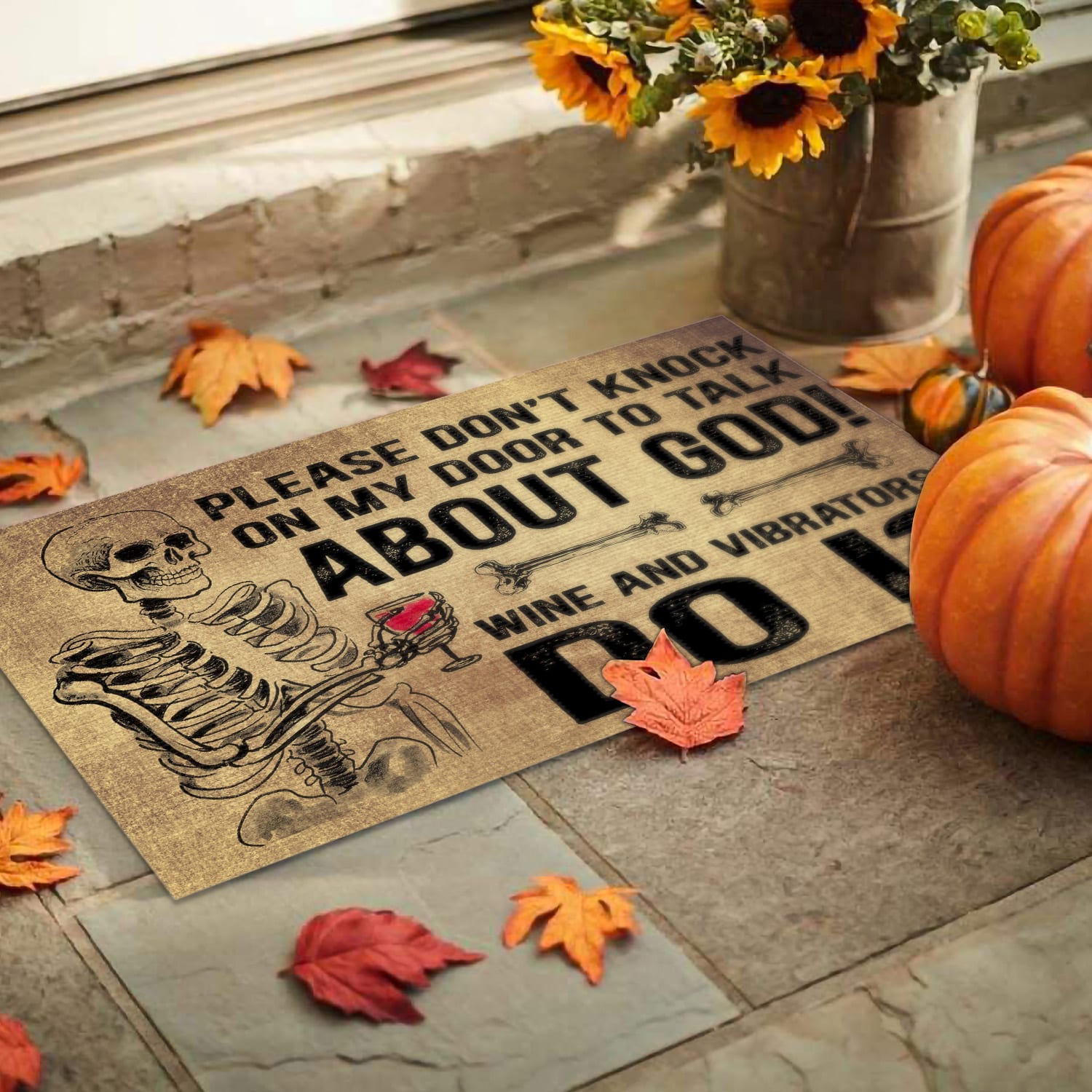 Please Dont Knock On My Door Doormat mockup 9