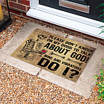 Please Dont Knock On My Door Doormat mockup 10