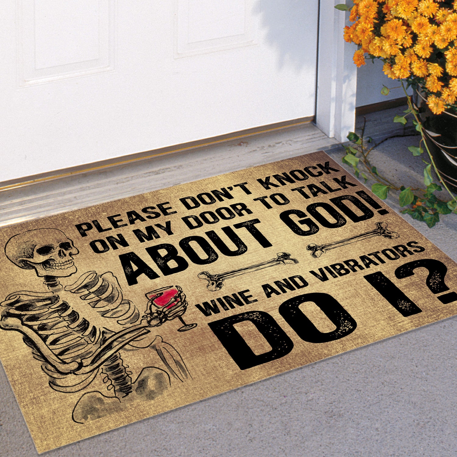 Please Dont Knock On My Door Doormat mockup 11