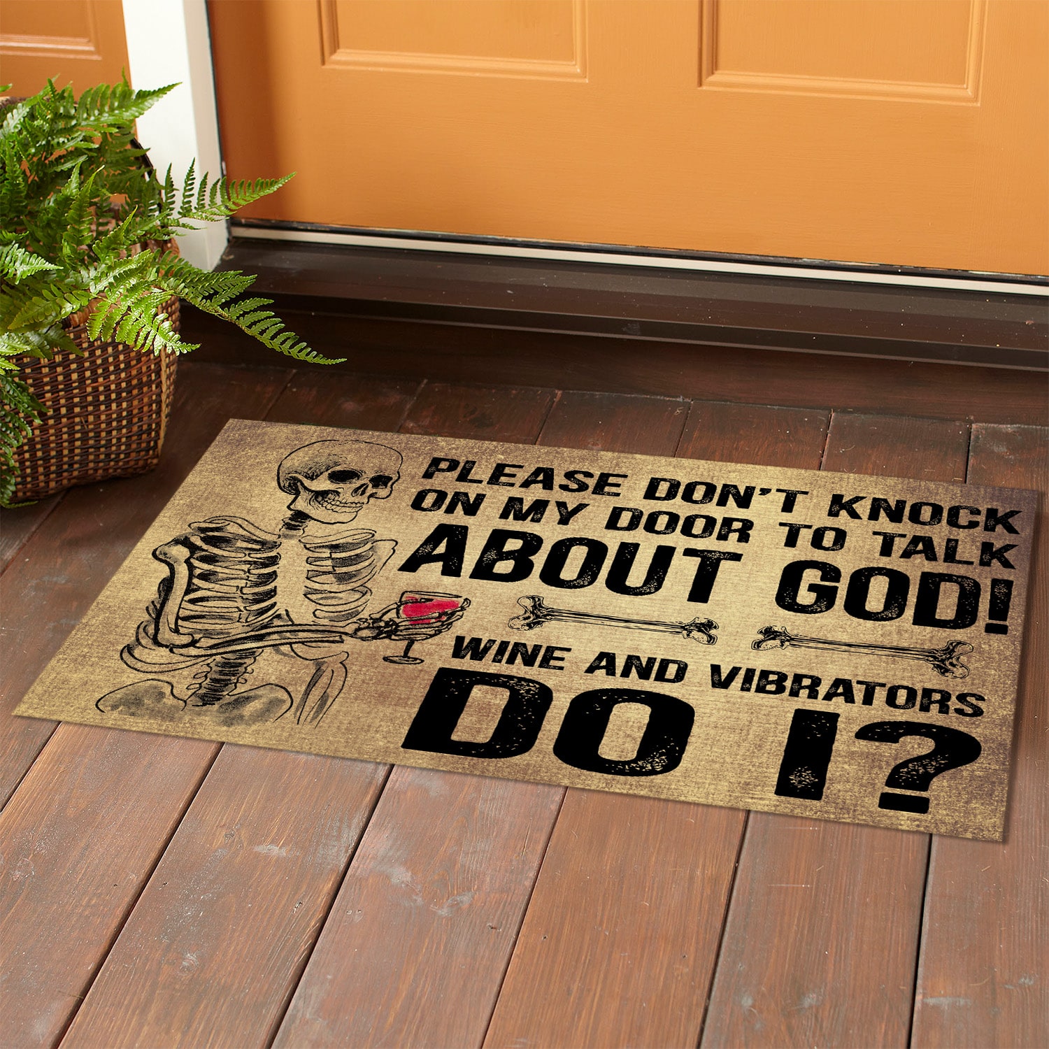Please Dont Knock On My Door Doormat mockup 1