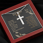 To My Dearest Son Someday When The Pages Of My Life End Artisan Crafted Cross Necklace - Son Necklace Gifts To My Dearest Son Someday When The Pages Of My Life End Artisan Crafted Cross Necklace - Son Necklace Gifts