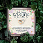 To My Beautiful Daughter On Your Wedding Day You Are A Beautiful Bride Interlocking Hearts Pendant Necklace