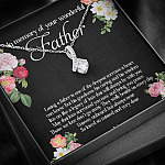 In Memory Of Your Wonderful Father Alluring Beauty Necklace - Memorial Sympathy Gifts For Loss Of Dad