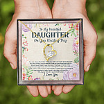 To My Beautiful Daughter On Your Wedding Day You Are A Beautiful Bride Forever Love Heart Pendant Necklace