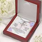 To My Amazing Mom on My Wedding Day Cross Pendant Necklace To My Amazing Mom on My Wedding Day Cross Pendant Necklace