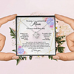 To My Amazing Mom on My Wedding Day Love Knot Pendant Necklace To My Amazing Mom on My Wedding Day Love Knot Pendant Necklace