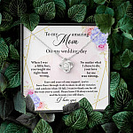 To My Amazing Mom on My Wedding Day Love Knot Pendant Necklace To My Amazing Mom on My Wedding Day Love Knot Pendant Necklace