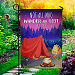 3KNG. Wander Lost 30x40 Garden Flag Mockup 1