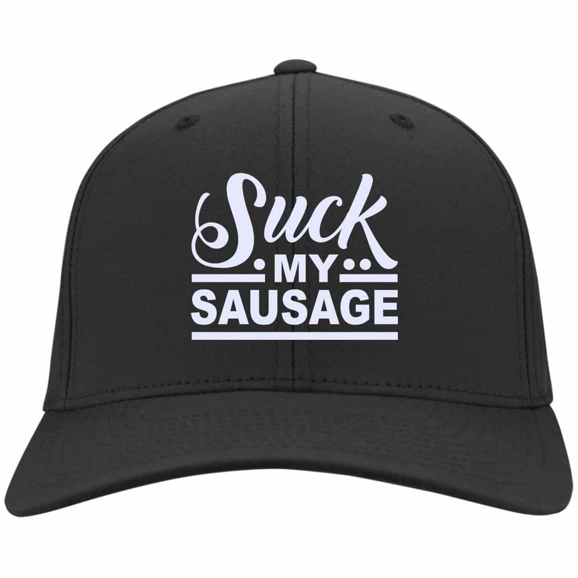 suck my sausage hat, Black, Twill Cap