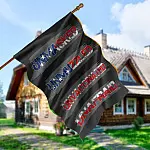 1O uu tien. Unmasked Unmuzzled (2) House Flag Mockup 5