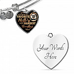 Personalized Photo You Were My Favorite Hello and My Hardest Goodbye Pet Memorial Heart Pendant Necklace