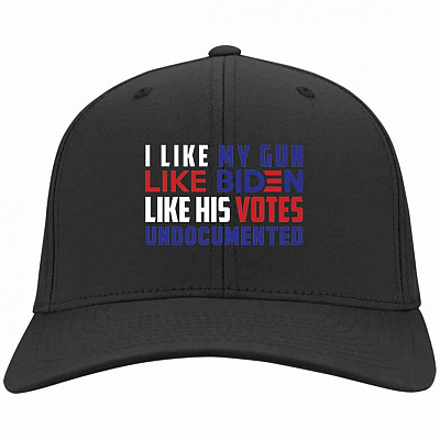 I Like My Gun Like Biden Likes, Black, Twill Cap