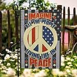 10HV. Peace Flag_1 30x40 Garden Flag Mockup 6