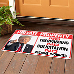 3VT. UU TIEN Trump Private Property Doormat mockup 1