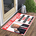 3VT. UU TIEN Trump Private Property Doormat mockup 3