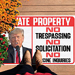 3VT. UU TIEN Trump Private Property Doormat mockup 7