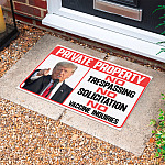 3VT. UU TIEN Trump Private Property Doormat mockup 10