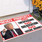 3VT. UU TIEN Trump Private Property Doormat mockup 11