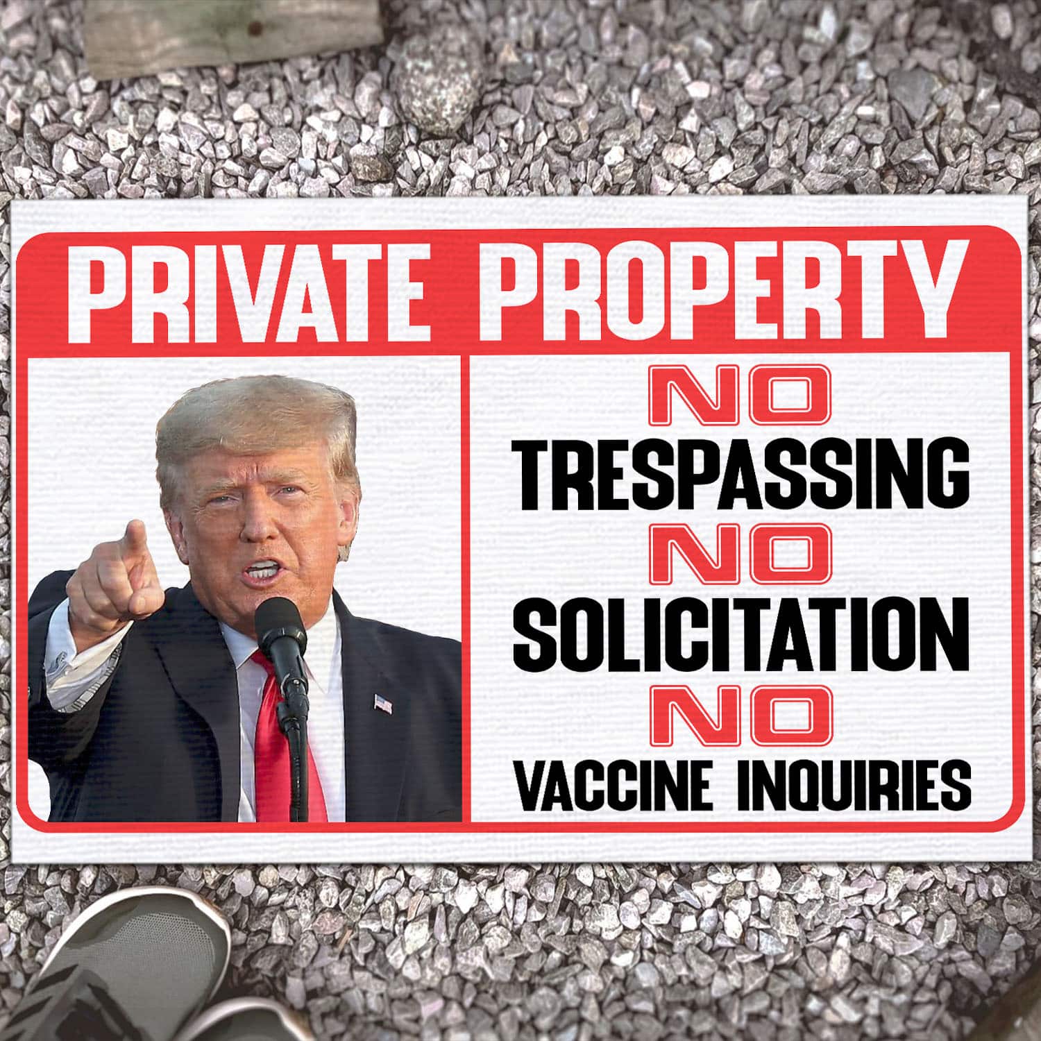 3VT. UU TIEN Trump Private Property Doormat Mockup 13