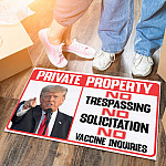 3VT. UU TIEN Trump Private Property Doormat mockup 6