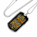 To My Son Someday when The Pages of My Life End Son Gifts Dog Tag Pendant Necklace