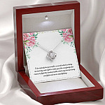 To Be Nobody but Yourself in A World Which Is Doing Its Best Day and Night Love Knot Pendant Necklace