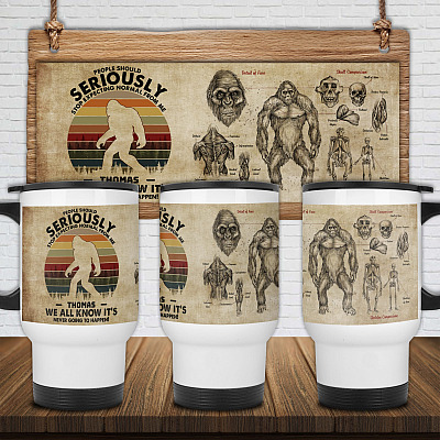 14 oz. White Travel Mug