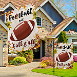 3KNG. Football Fall 30x40 Garden & House Mockup 3