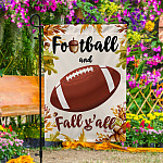 3KNG. Football Fall 30x40 Garden Flag Mockup 4