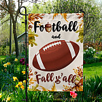 3KNG. Football Fall 30x40 Garden Flag Mockup 5