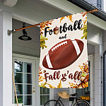 3KNG. Football Fall 30x40 House Flag Mockup 1