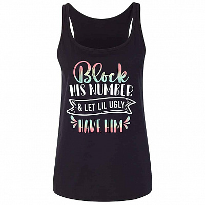 block his number tank, Black, Ladies Tank Top