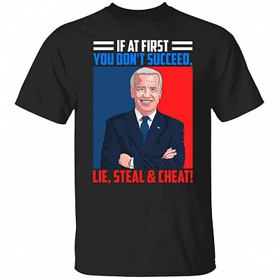 If At First You Don't Tshirt, Black, Unisex T-Shirt