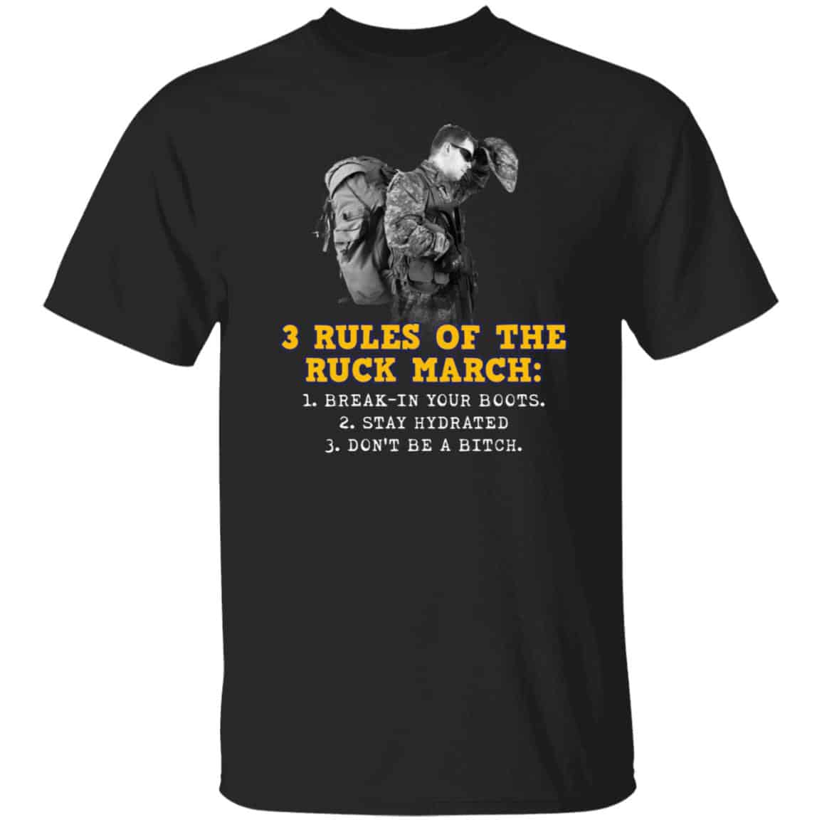 3 rules t, Black, Unisex T-Shirt