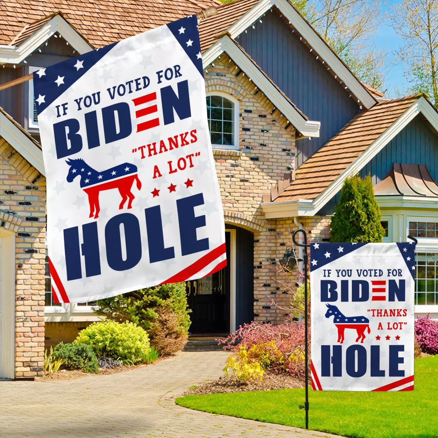 3KT. If You Voted For Biden 30x40 Garden & House Mockup 3