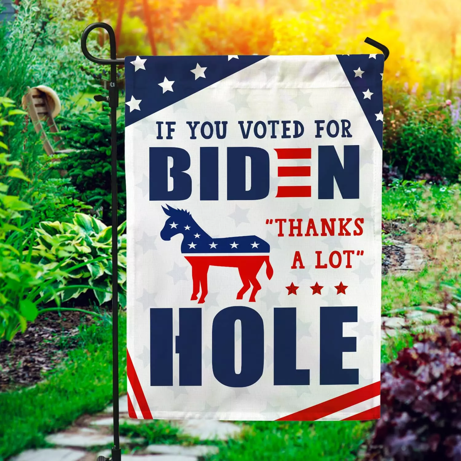3KT. If You Voted For Biden 30x40 Garden Flag Mockup 1