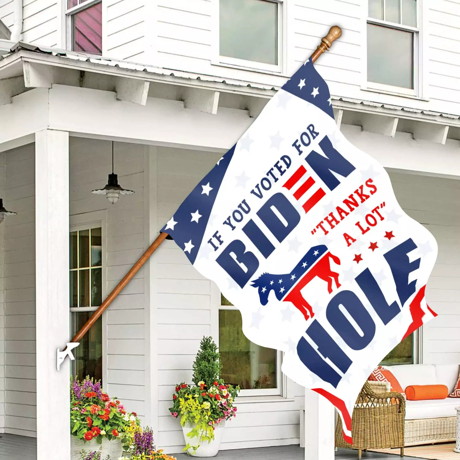 3KT. If You Voted For Biden 30x40 House Flag Mockup 7